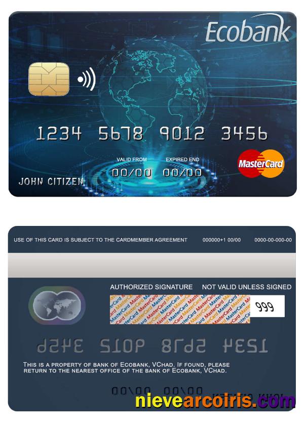 Chad Ecobank  bank mastercard